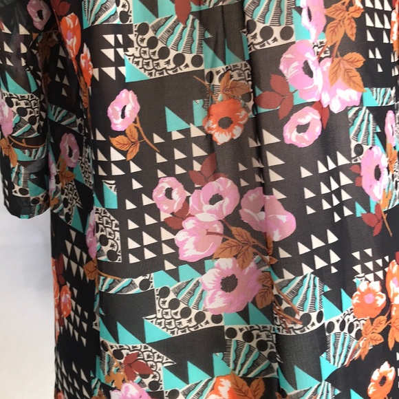 Poem by Oliver Bonas sheer floral top UK 12 US 8 - Picture 7 of 8